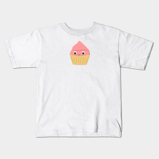 Cute Cartoon Strawberry Cupcake Kids T-Shirt by Braznyc